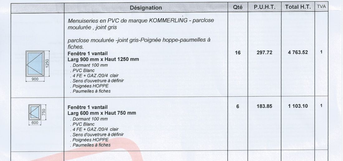 Vente Direct Usine - Fenêtre PVC 3 Vantaux - Gefradis